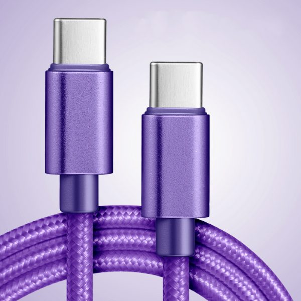 Type-C to Type-C 60W Nylon Braided Cable Mobile Phone 27W Type-C to Lightning Fast Charging Cable for iPhone - Image 6