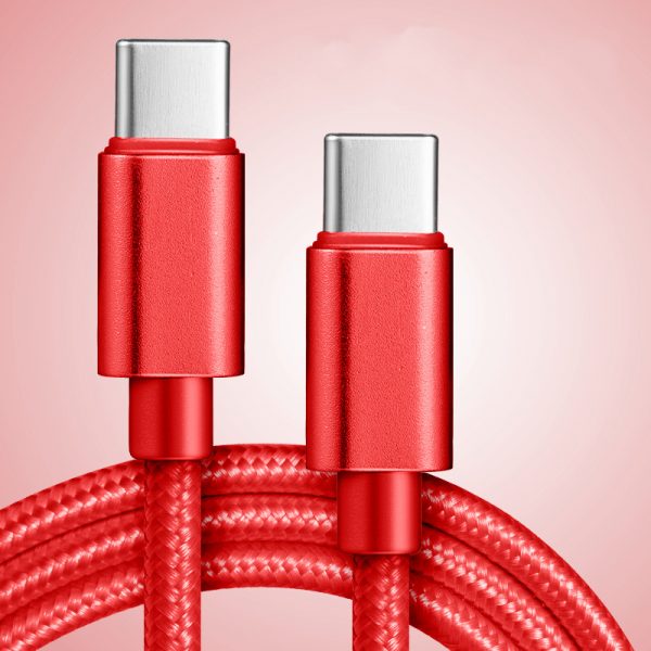 Type-C to Type-C 60W Nylon Braided Cable Mobile Phone 27W Type-C to Lightning Fast Charging Cable for iPhone - Image 4