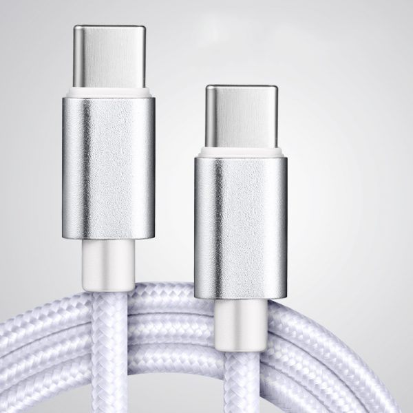 Type-C to Type-C 60W Nylon Braided Cable Mobile Phone 27W Type-C to Lightning Fast Charging Cable for iPhone - Image 2