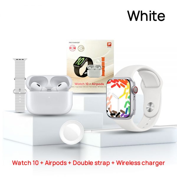 PRO 10 MAX SET AirPods Pro Call Smart Watch for Men Women Healthy Monitor 2.3" HD Screen Sports Smart - Image 3