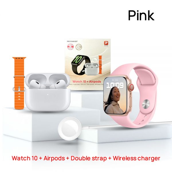 PRO 10 MAX SET AirPods Pro Call Smart Watch for Men Women Healthy Monitor 2.3" HD Screen Sports Smart - Image 2