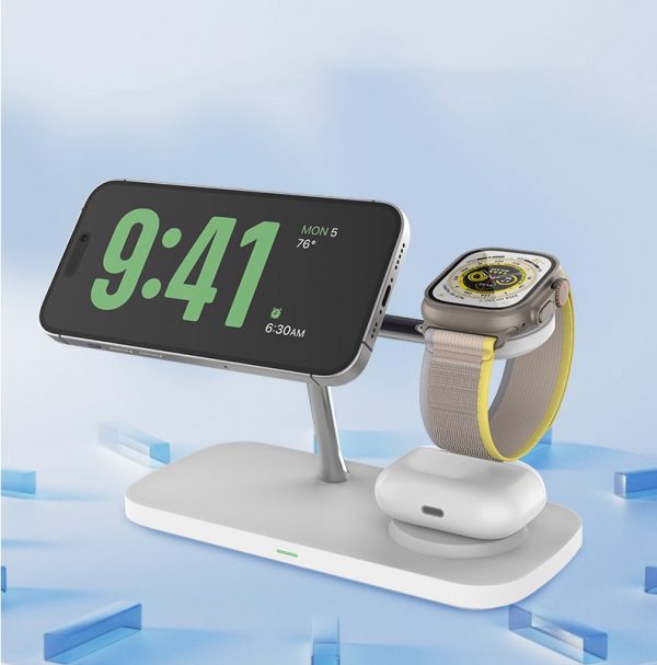 Qi2 Magnetic Fast Wireless Charger for iPhone Samsung AirPods iWatch Galaxy Watch Active 15W Fast Charging - Image 5