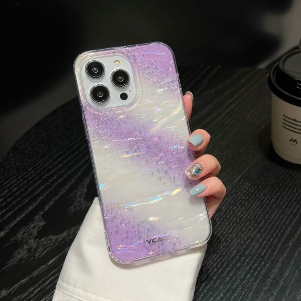 Rainbow Seashell Cell Phone Case for iPhone 14 15 16 Pro Colorful Glitter Mobile Phone Case - Image 2