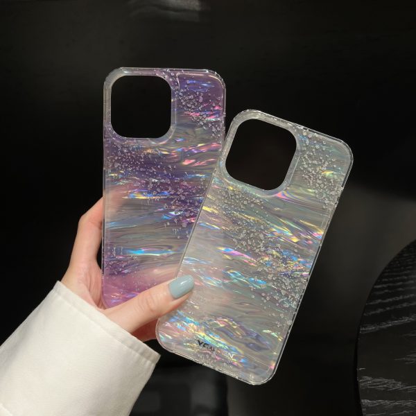 Rainbow Seashell Cell Phone Case for iPhone 14 15 16 Pro Colorful Glitter Mobile Phone Case - Image 5