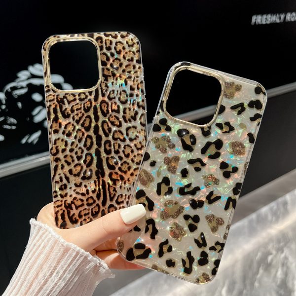 for iPhone 16 Seashell Mobile Phone Case Rainbow Full Protection Fashion Leopard Case - Image 5