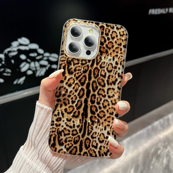 for iPhone 16 Seashell Mobile Phone Case Rainbow Full Protection Fashion Leopard Case - Image 2