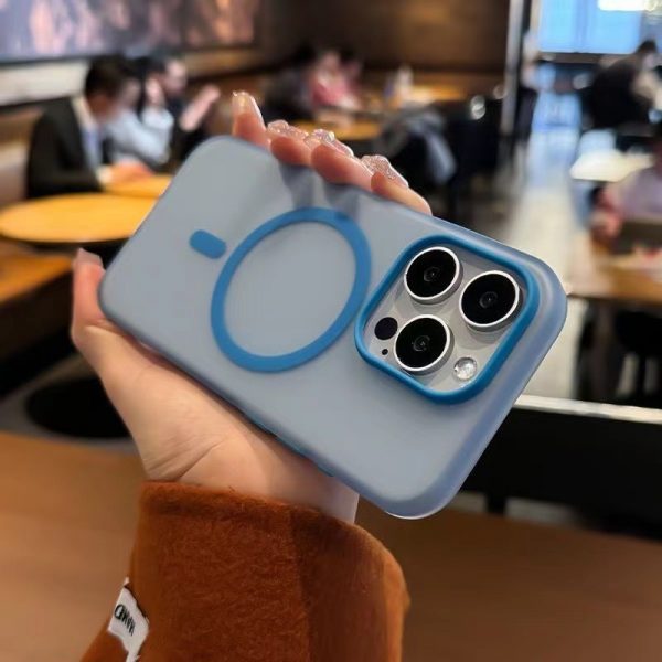 for iPhone 15 Matte Phone Case Silicone Feeling MagSafe Phone Case for iPhone 13 14 - Image 4
