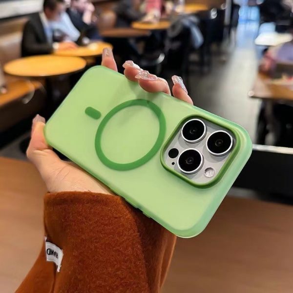 for iPhone 15 Matte Phone Case Silicone Feeling MagSafe Phone Case for iPhone 13 14 - Image 3