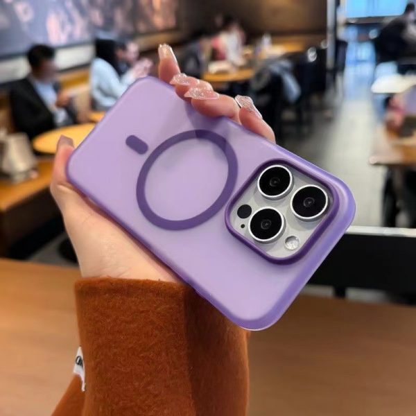 for iPhone 15 Matte Phone Case Silicone Feeling MagSafe Phone Case for iPhone 13 14 - Image 2