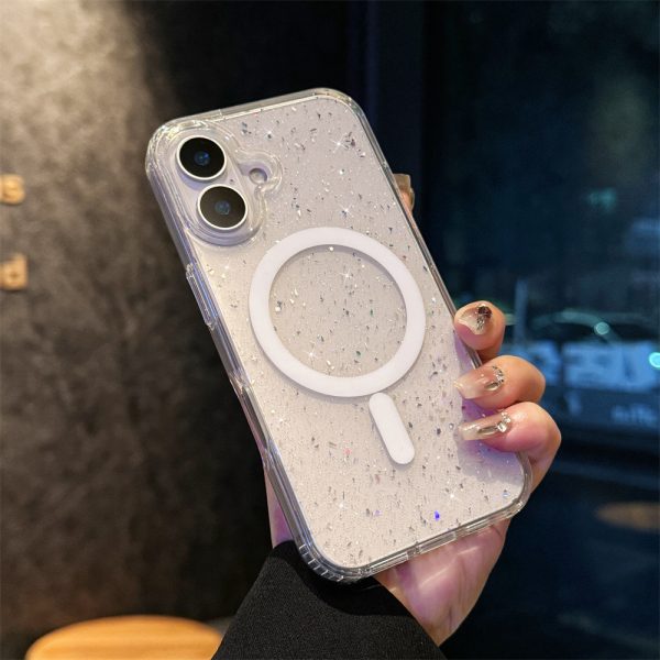 Starry Sky Glitter MagSafe Case for iPhone 11 12 13 14 15 16 Pro Transparent Mobile Phone Case - Image 3