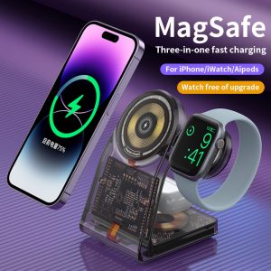 Transparent 3 in 1 Wireless Charger Stand