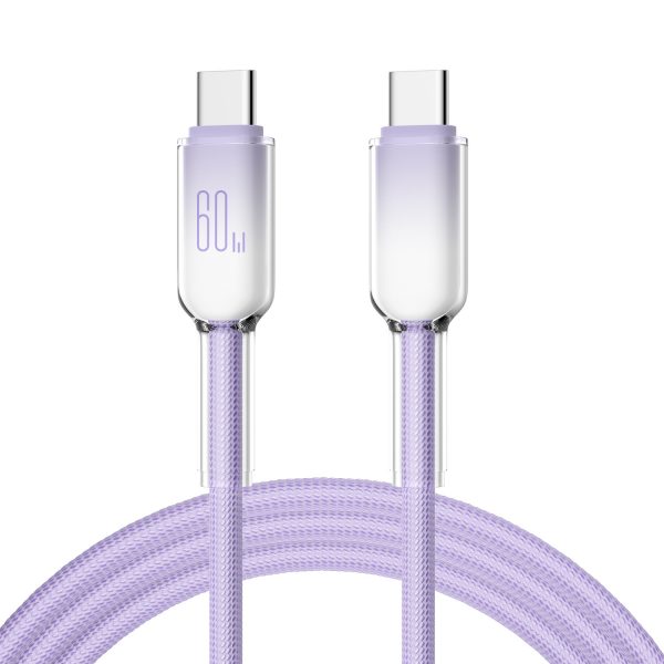 60W Ice Crystal Mobile Phone Fast Charging Cable Type-C to Type-C Data Cable for iPhone 16 Samsung Huawei - Image 3