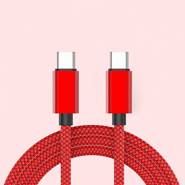 2A Type-C to Type-C Braided Cable for Android Huawei Xiaomi Samsung iPhone 15 16 Fast Charging Cable - Image 2