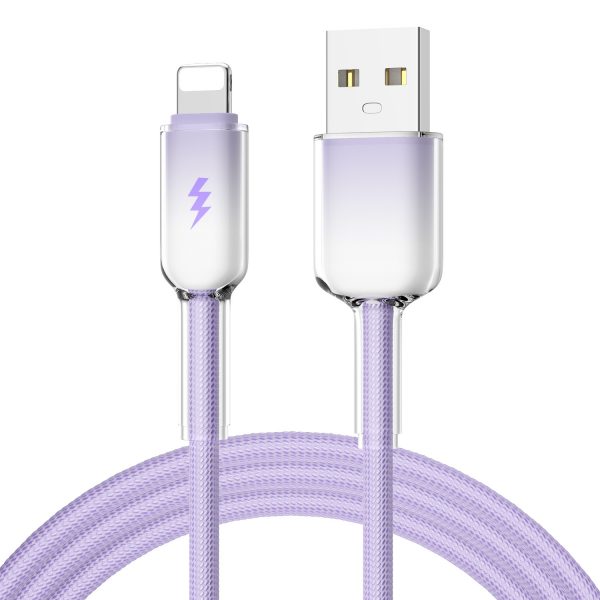 2.4A Ice Crystal Mobile Phone Fast Charging Cable USB to Lightning Data Cable for iPhone X XR 11 - Image 2