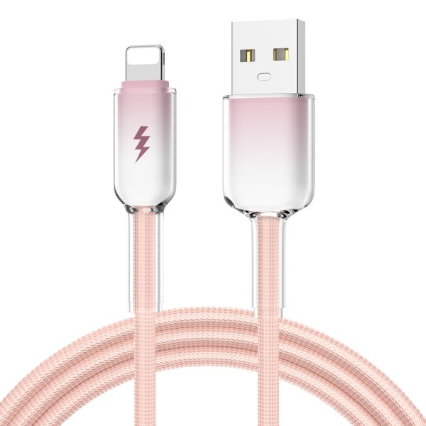 2.4A Ice Crystal Mobile Phone Fast Charging Cable USB to Lightning Data Cable for iPhone X XR 11 - Image 4