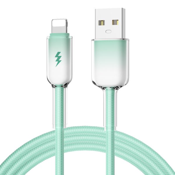 2.4A Ice Crystal Mobile Phone Fast Charging Cable USB to Lightning Data Cable for iPhone X XR 11 - Image 5