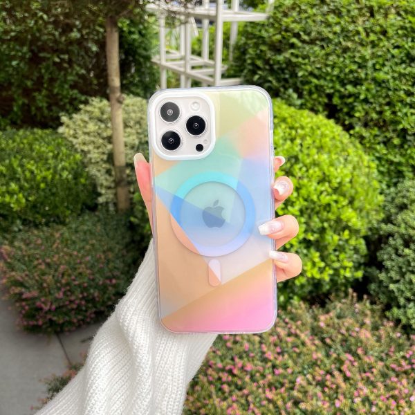 Watercolor Gradient for iPhone 11 12 13 14 15 16 Pro Max Anti-fall MagSafe Phone Case - Image 4