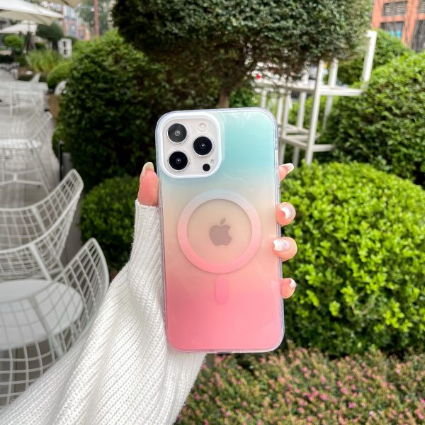 Watercolor Gradient for iPhone 11 12 13 14 15 16 Pro Max Anti-fall MagSafe Phone Case - Image 5