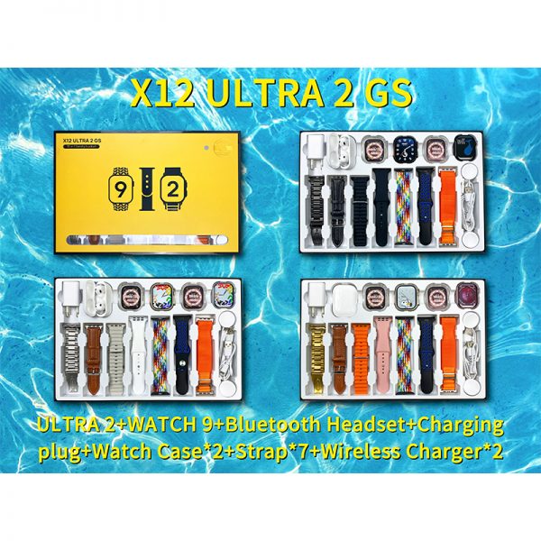 X12 ULTRA 2 GS Dual Watch + Bluetooth Earphone Set for Android IOS Smart Watch with 7 Straps - Image 6