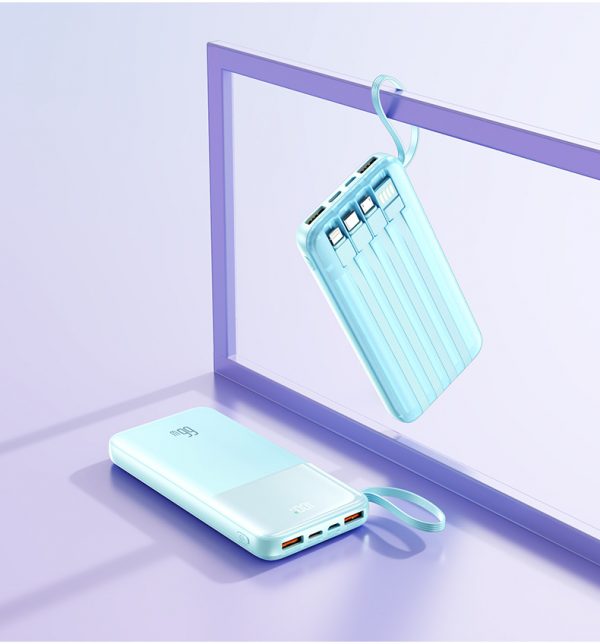 PD 66W Power Bank 20000mAh Big  Battery Capacity Comes with Four-cable Super Fast Charging Mobile Power Bank - Image 5