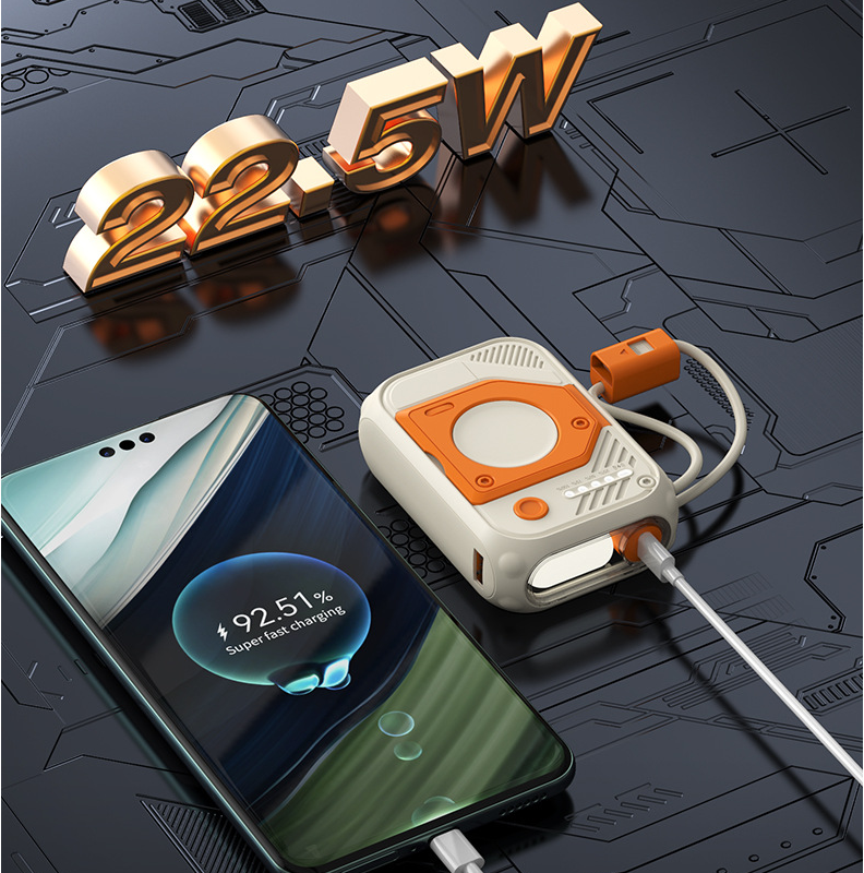 Come with Cable Power Bank 10000mAh 20000mAh Fast Charging Light Stand MagSafe Wireless Power Bank - Image 5