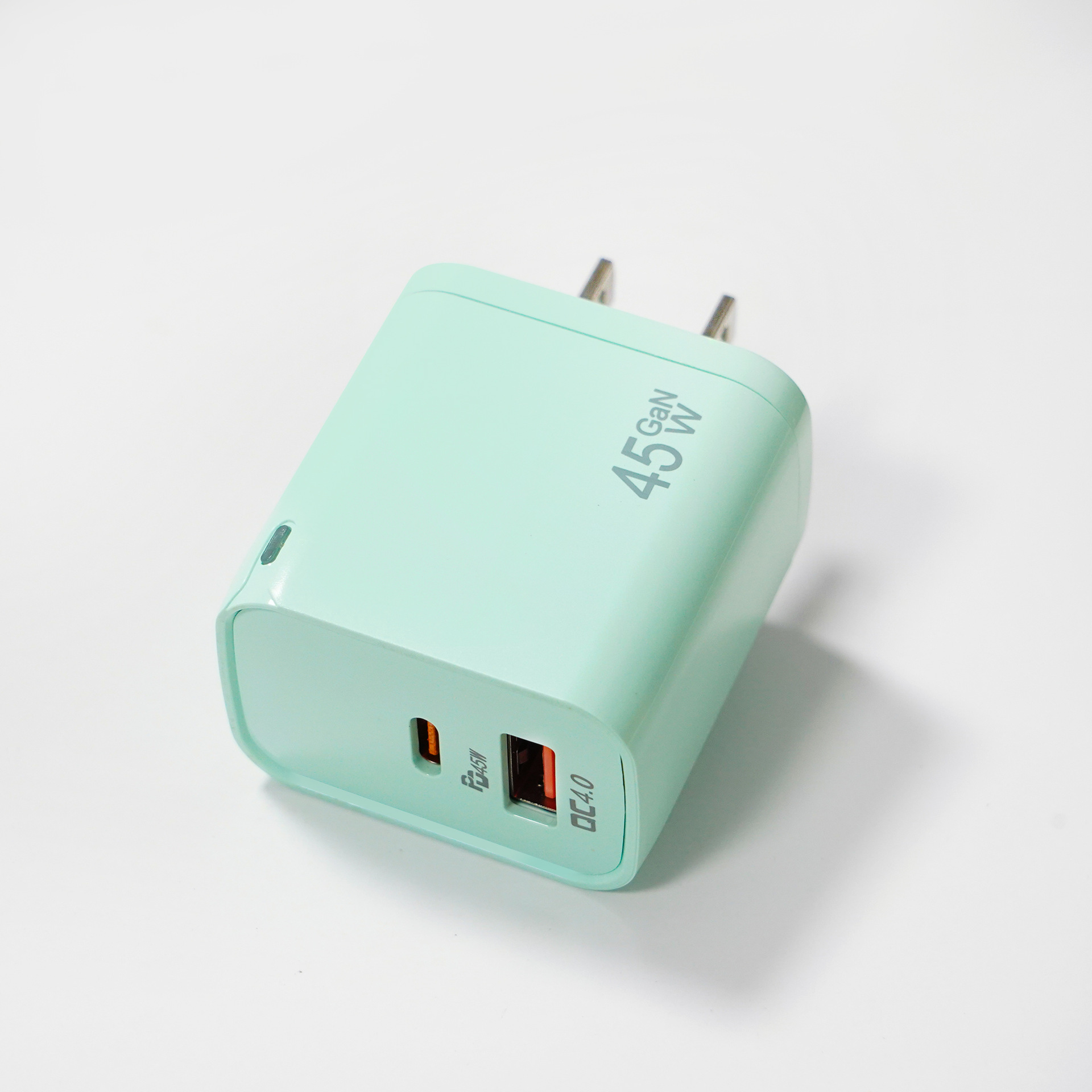 45W GaN Power Adapter Macaron USB-A + Type-C Fast Charger for iPhone Samsung Huawei Android Cube - Image 2