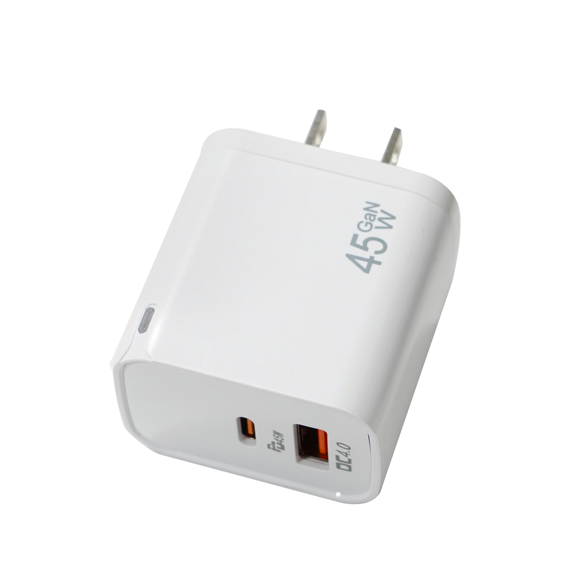 45W GaN Power Adapter Macaron USB-A + Type-C Fast Charger for iPhone Samsung Huawei Android Cube