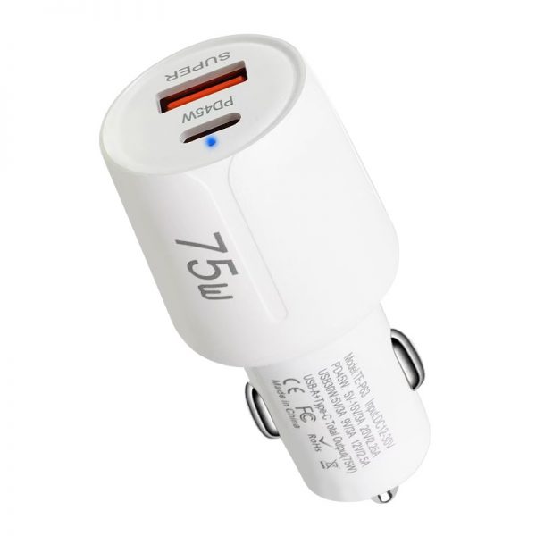 PD 45W Car USB-C Charger 2 in 1 USB Car Fast Charger 30W Super Quick Charge Mobile Phone - Image 2