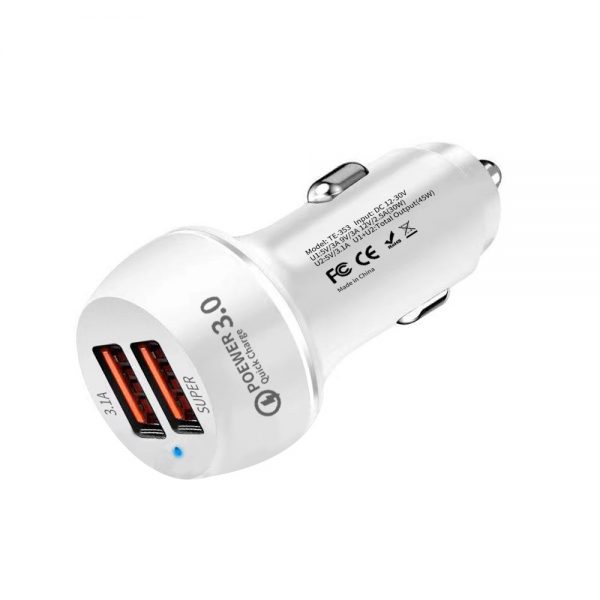 60W QC3.0 USB Car Charger and Type-C 2 in 1 Super Quick Charge for Huawei iPhone Samsung Charger - Image 4