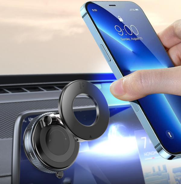 Mobile Phone Car Mount Strong Magnetic Holder Desktop Glass 360 Degree Rotation Vacuum Suction Cup - Image 4