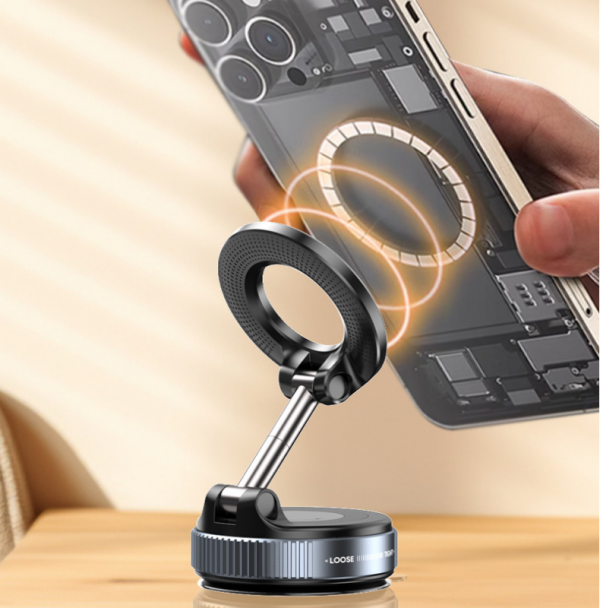 Mobile Phone Car Mount Strong Magnetic Holder Desktop Glass 360 Degree Rotation Vacuum Suction Cup - Image 5