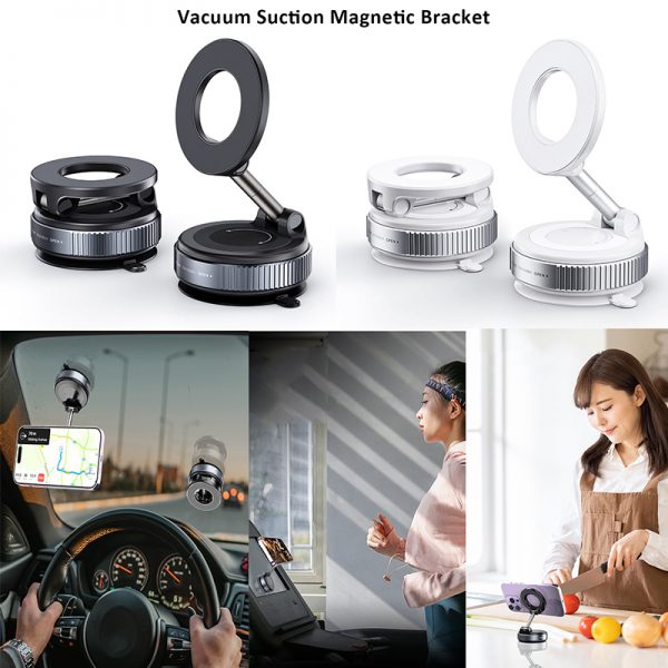 Mobile Phone Car Mount Strong Magnetic Holder Desktop Glass 360 Degree Rotation Vacuum Suction Cup - Image 6