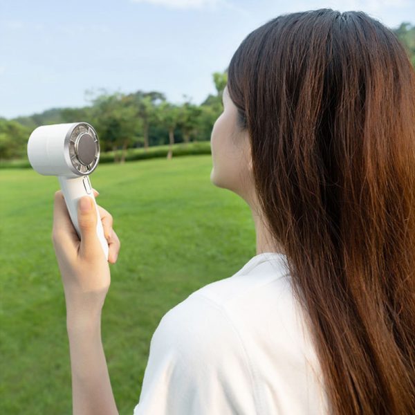 Turbine Handheld Small Fan K56 Long Battery Life Ice Compress Outdoor Mountaineering Buckle Porable Fan - Image 3