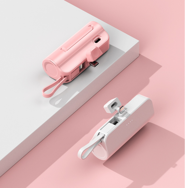 3000mAh 5000mAh 10000mAh Come with Type-C Lightning Cable Power Bank Mini Portable Gift Stand Power Bank - Image 5