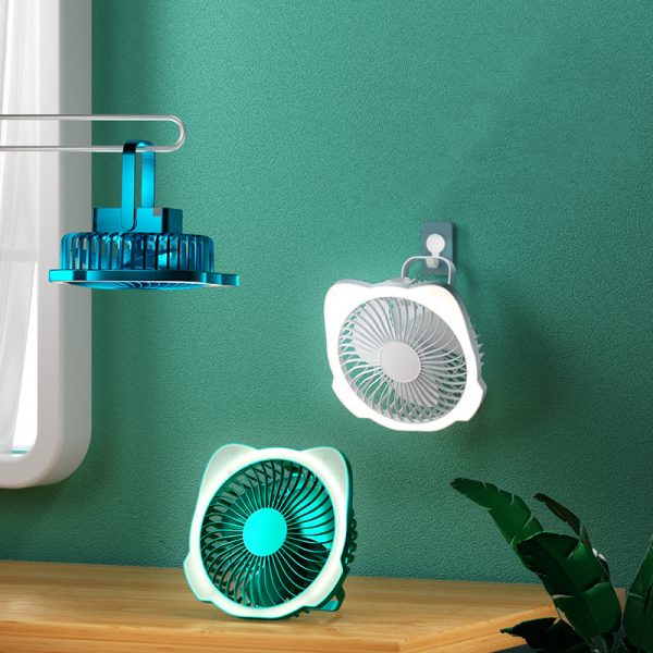 6 inch Brushless Fan Y33 USB Charging Desktop Outdoor Wall-mounted Strong Wind Force Night Light Five Speed Fan - Image 6