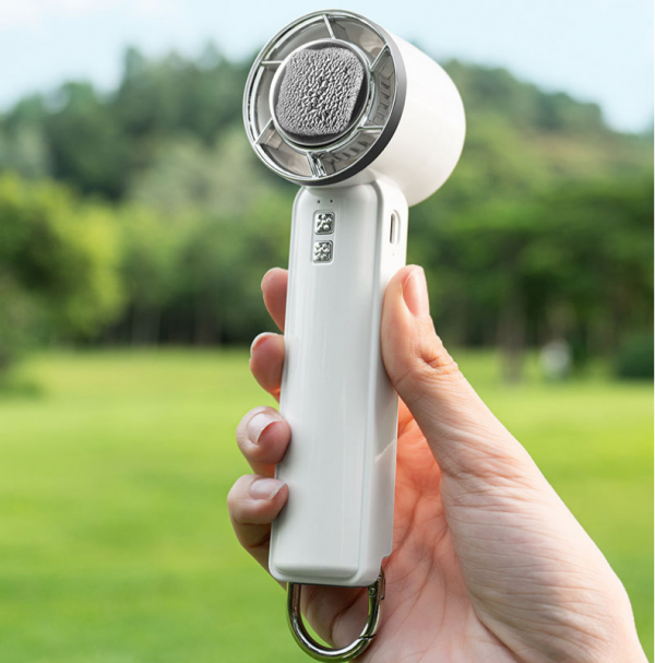 Refrigeration Handheld Fan K55 Outdoor Charging Mountaineering Buckle Portable Fifth-speed  Wind Speed Small Fan - Image 2