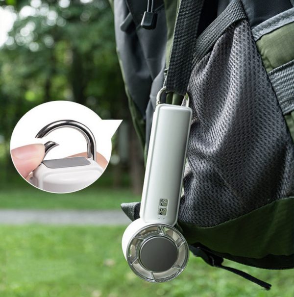 Refrigeration Handheld Fan K55 Outdoor Charging Mountaineering Buckle Portable Fifth-speed  Wind Speed Small Fan - Image 5