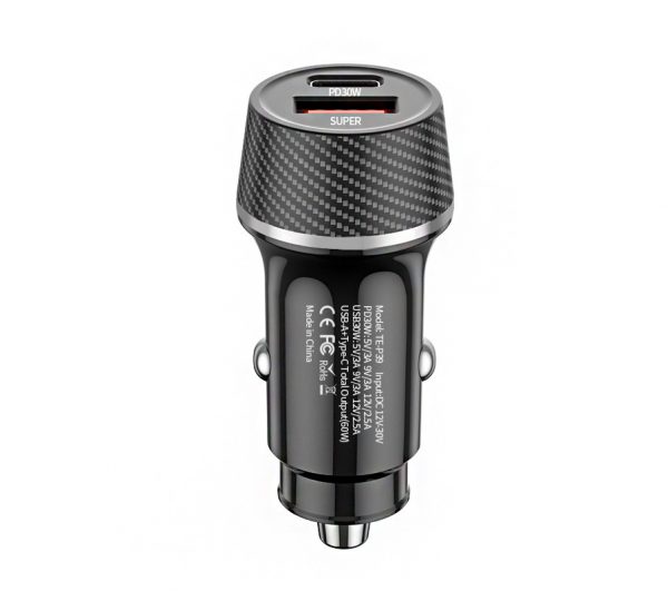 2 in 1 Car USB Charger Mobile Phone 60W Type-C Fast Charging Car Charger for iPhone - Image 4