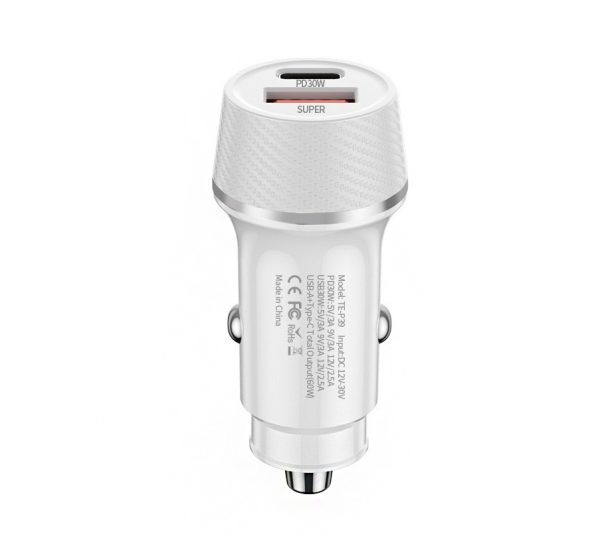 2 in 1 Car USB Charger Mobile Phone 60W Type-C Fast Charging Car Charger for iPhone - Image 3