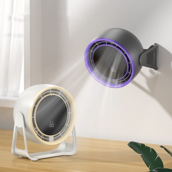 Y30 Desktop Circulation Fan 100 Gears Digital Display USB Charging High Speed Outdoor Wall-mounted Table Fan - Image 5